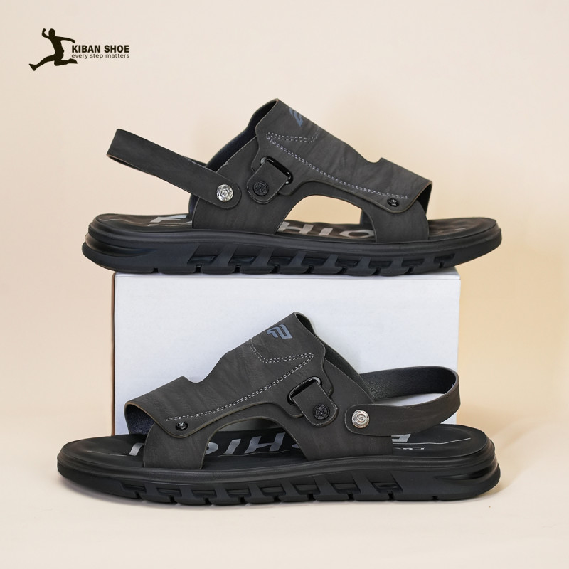 Men's All-Weather Premium Comfort Leather Sandals – Tan Brown