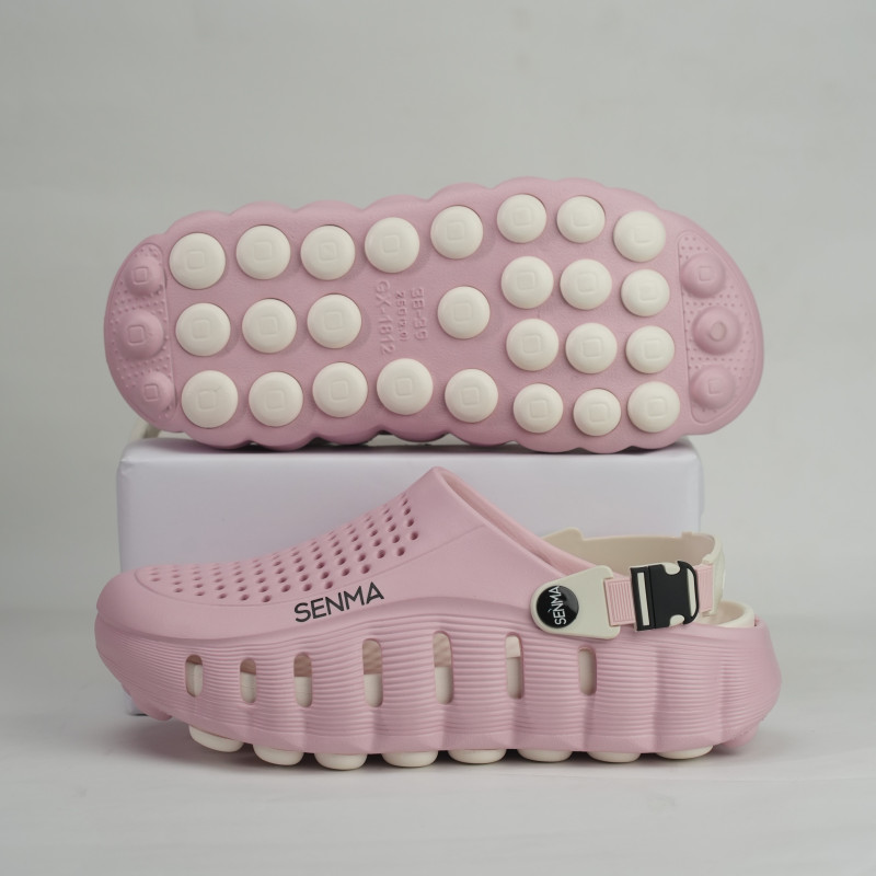 Blush-Cream Closed-Toe Clogs - KBC0701